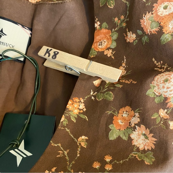 Tuckernuck Rosewood‎ Chintz Marlena Floral Brown Boho Midi Dress Size Small NWT - Picture 7 of 8